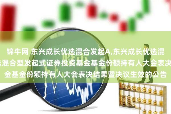 锦牛网 东兴成长优选混合发起A,东兴成长优选混合发起C: 东兴成长优选混合型发起式证券投资基金基金份额持有人大会表决结果暨决议生效的公告