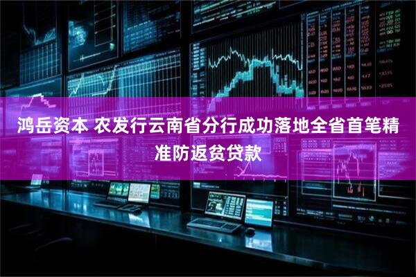 鸿岳资本 农发行云南省分行成功落地全省首笔精准防返贫贷款